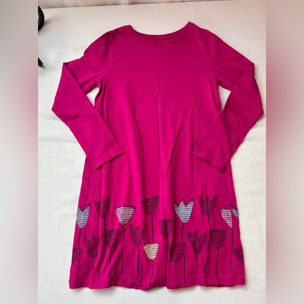 Tea Collection Fuchsia Long Sleeve Dress Size 12
